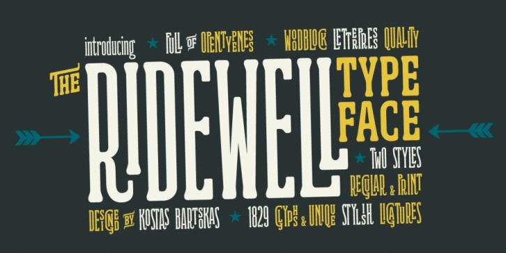 Ridewell font preview