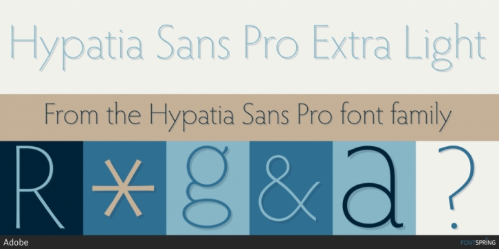 Hypatia Sans Pro font preview