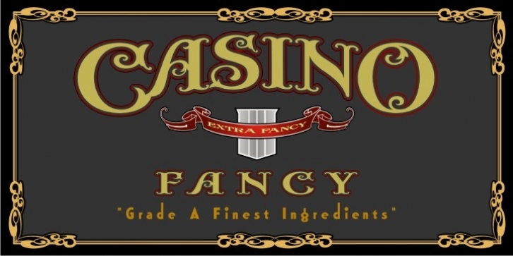 Casino Fancy font preview