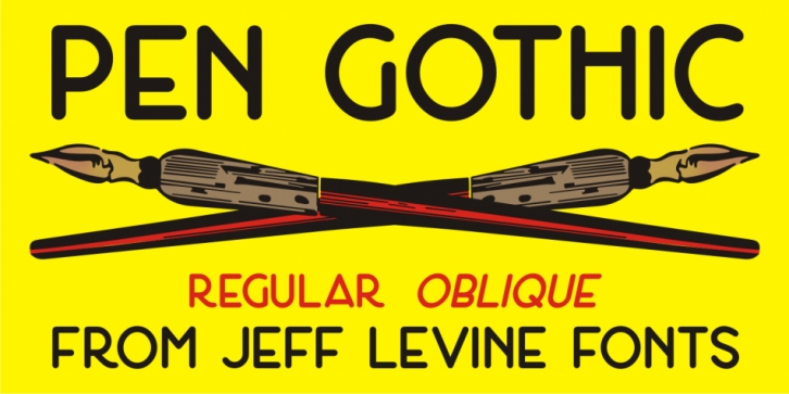 Pen Gothic JNL font preview
