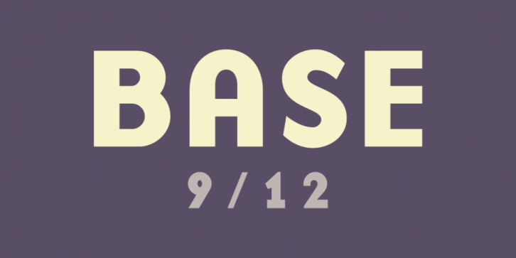 Base 9 and 12 font preview