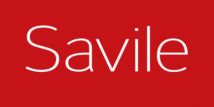 Savile font preview
