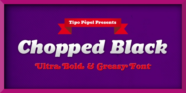 Chopped font preview