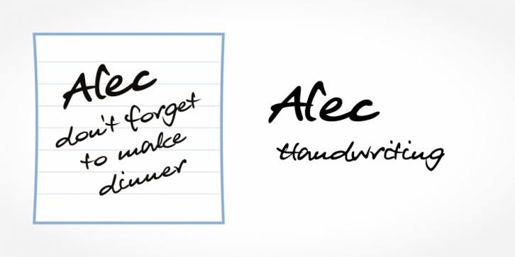 Alec Handwriting font preview