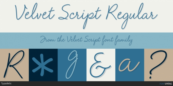 Velvet Script font preview