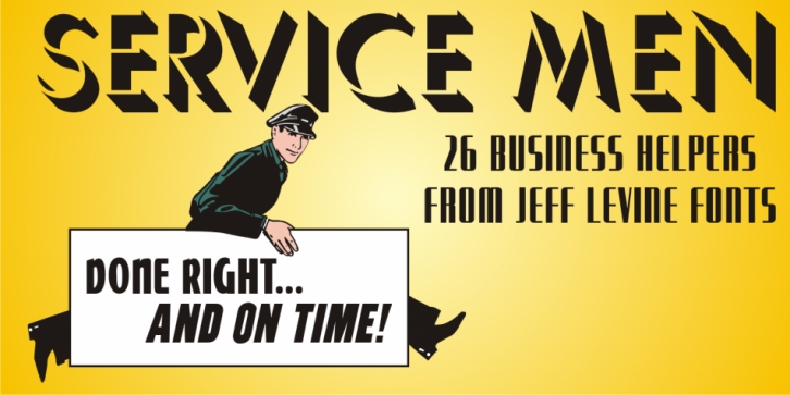 Service Men JNL font preview