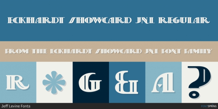 Eckhardt Showcard JNL font preview