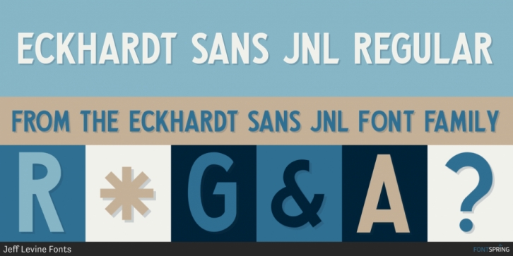 Eckhardt Sans JNL font preview
