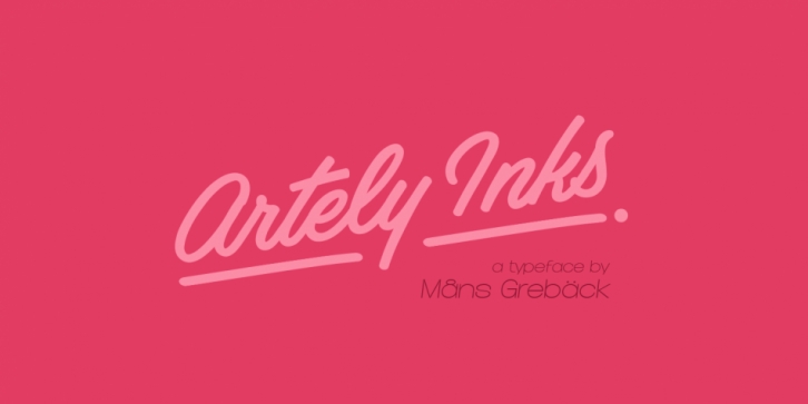 Artely Inks font preview