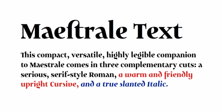 Maestrale font preview