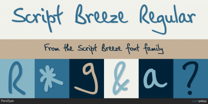 Script Breeze font preview