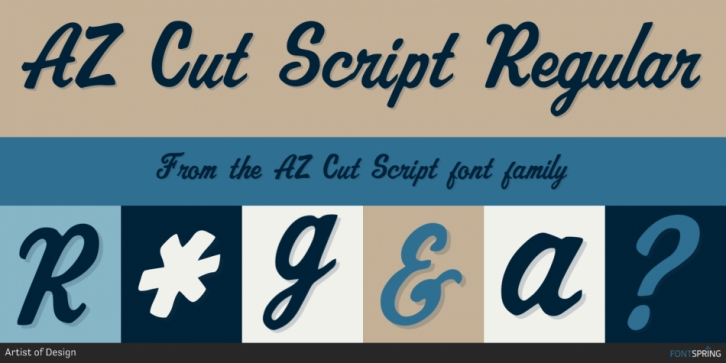 AZ Cut Script font preview