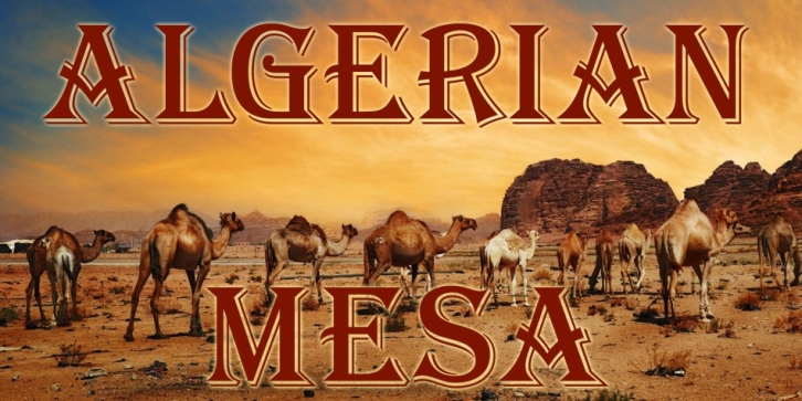 Algerian Mesa font preview