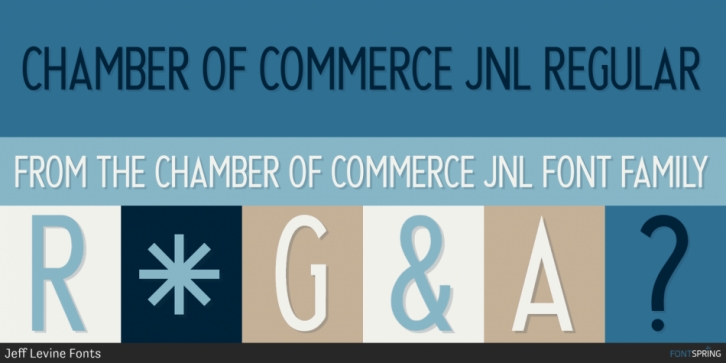 Chamber of Commerce JNL font preview