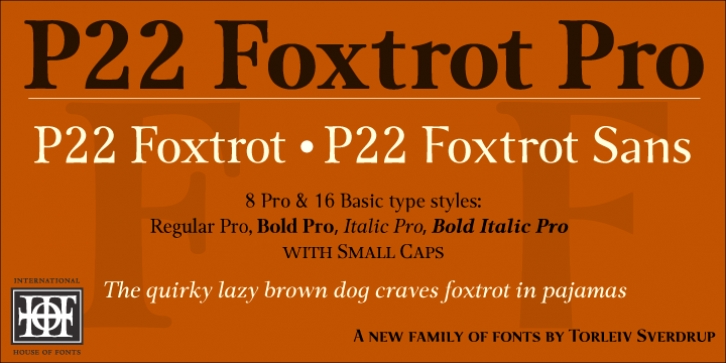 P22 Foxtrot font preview