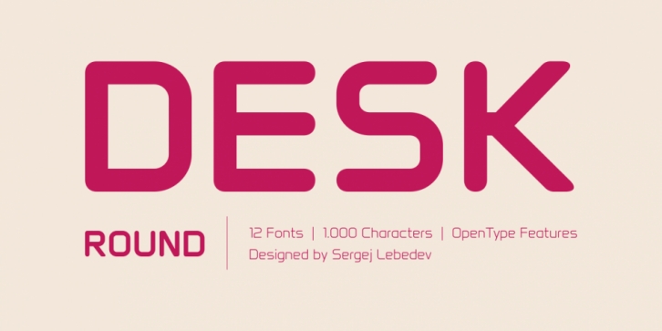 Desk Round font preview