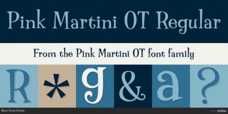 Pink Martini OT font preview