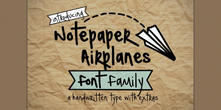 Notepaper Airplanes font preview