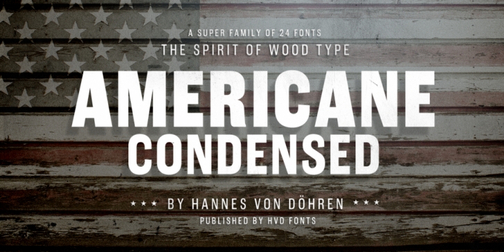 Americane Condensed font preview