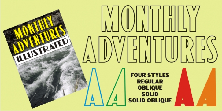 Monthly Adventures JNL font preview
