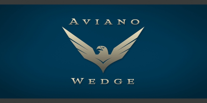 Aviano Wedge font preview