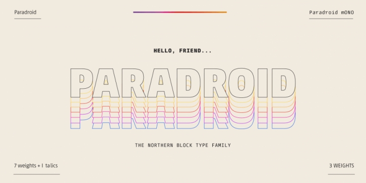 Paradroid font preview