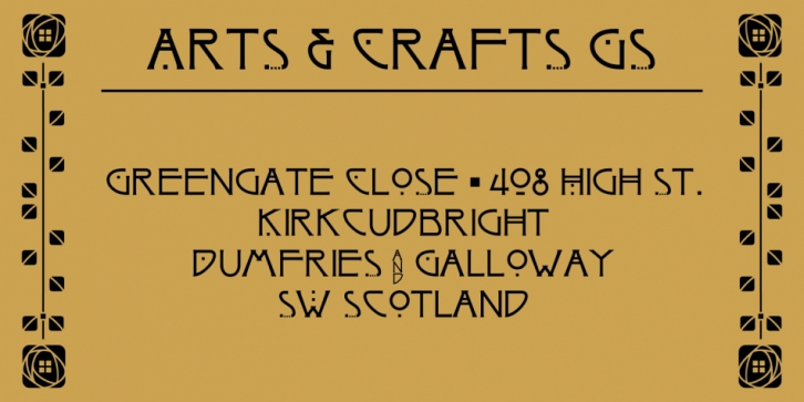 Arts and Crafts-GS font preview