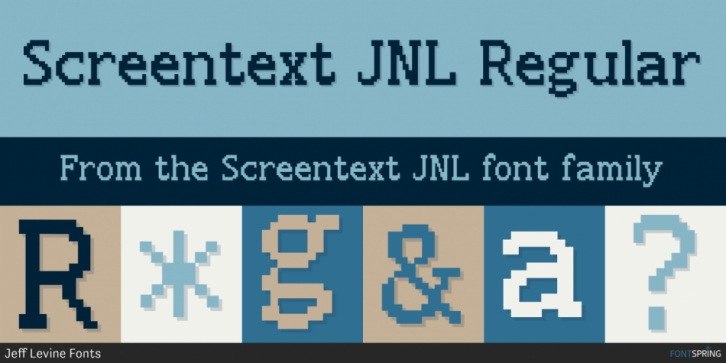 Screentext JNL font preview