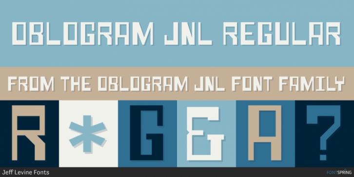 Oblogram JNL font preview