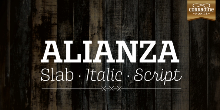 Alianza Italic font preview