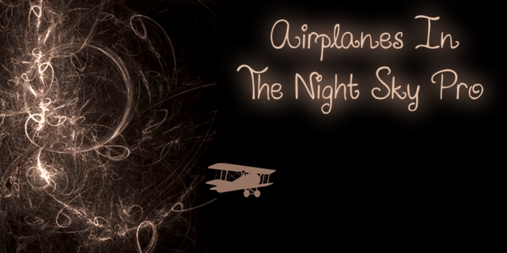 Airplanes In The Night Sky Pro font preview