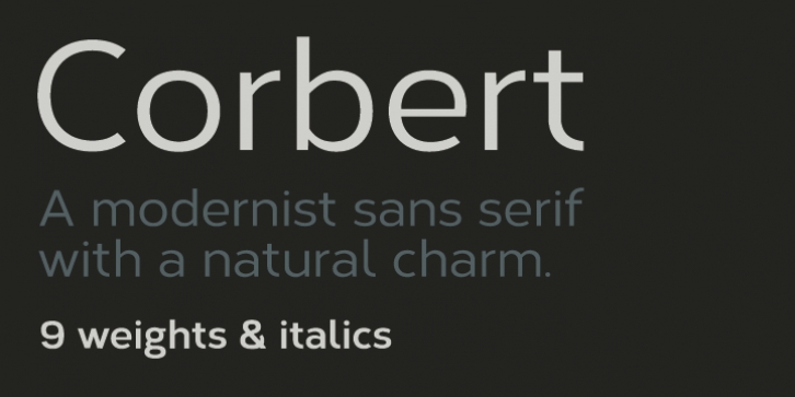 Corbert font preview