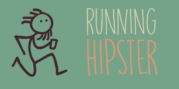 Running Hipster font preview