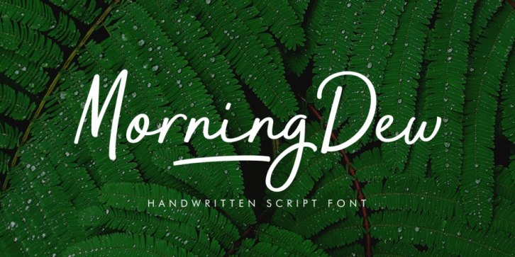Morning Dew font preview