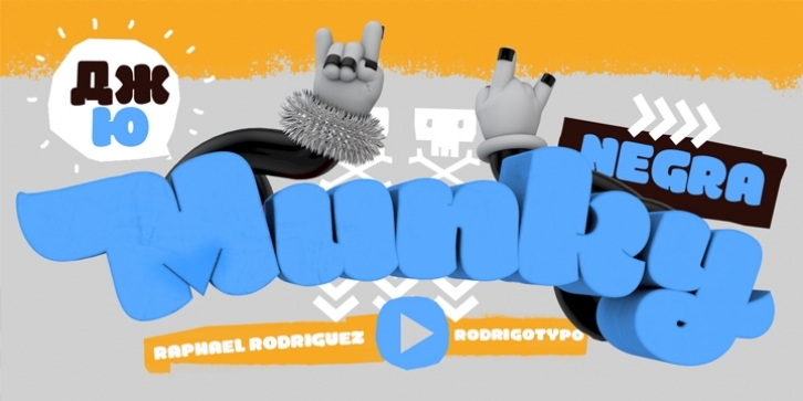 Munky Negra font preview