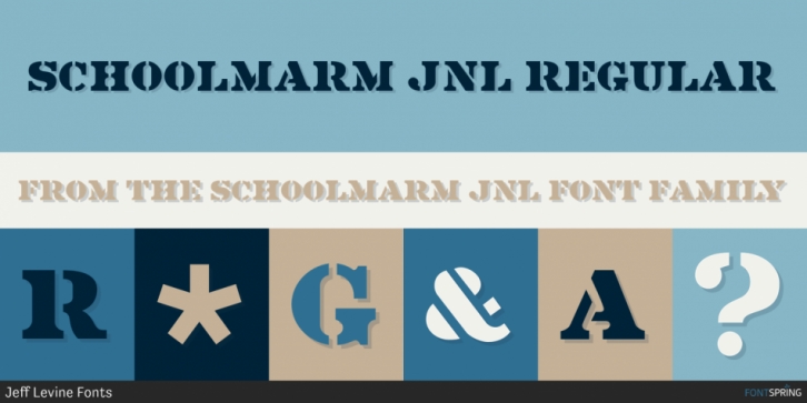 Schoolmarm JNL font preview