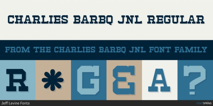 Charlies BarBQ JNL font preview