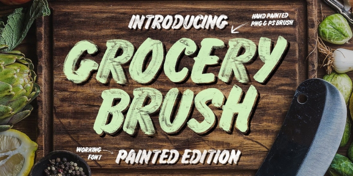 Grocery Brush font preview