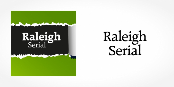 Raleigh Serial font preview