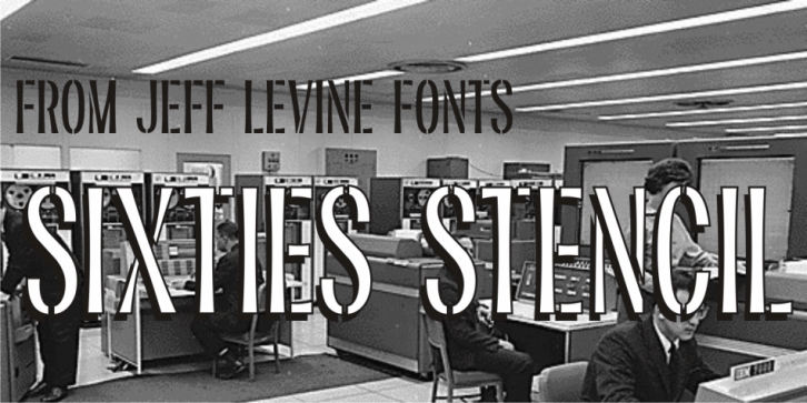 Sixties Stencil JNL font preview