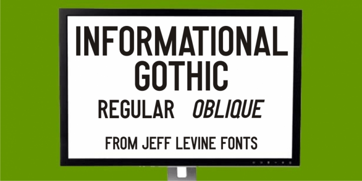 Informational Gothic JNL font preview