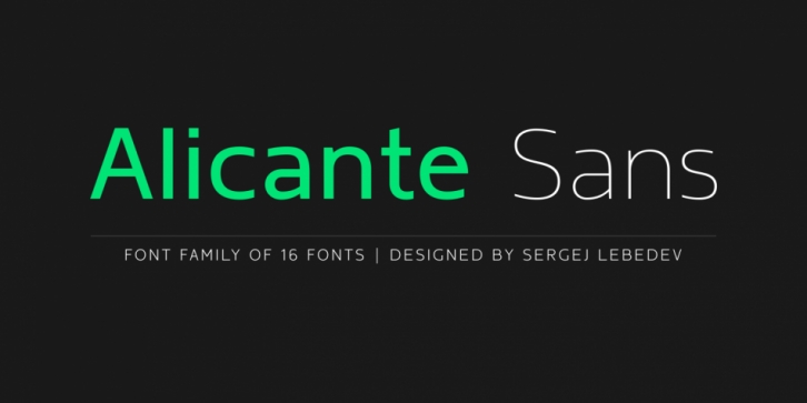 Alicante Sans font preview