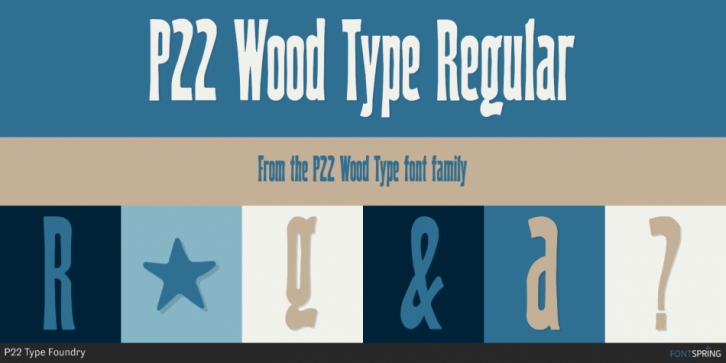 P22 Wood Type font preview