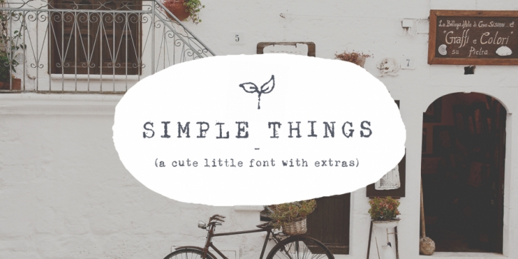 Simple Things font preview