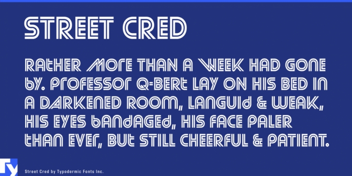 Street Cred 1998 font preview