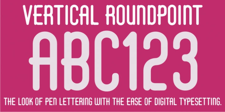 Vertical Roundpoint JNL font preview