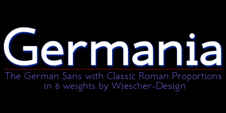 Germania font preview