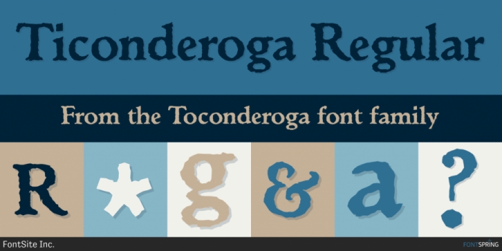 Toconderoga font preview