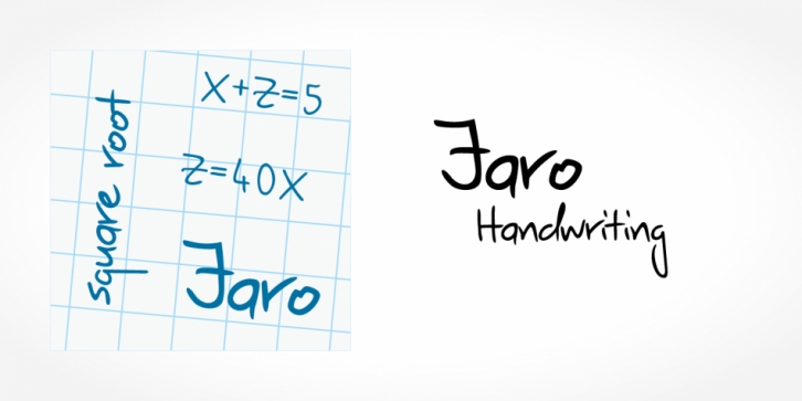 Jaro Handwriting font preview