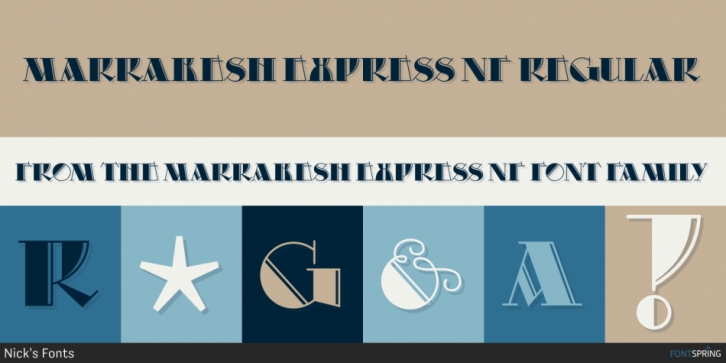 Marrakesh Express NF font preview